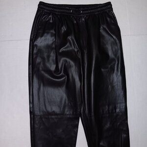 ZARA  WOMEN'S FAUX LEATHER JOGGER PANTS